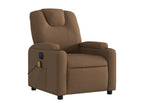Brown fabric electric reclining massage chair FWHW53423