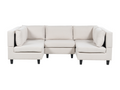 Canapé modulable en forme de U Domopure Tissu Beige clair 5 places Domopureétrique TWLJ51977
