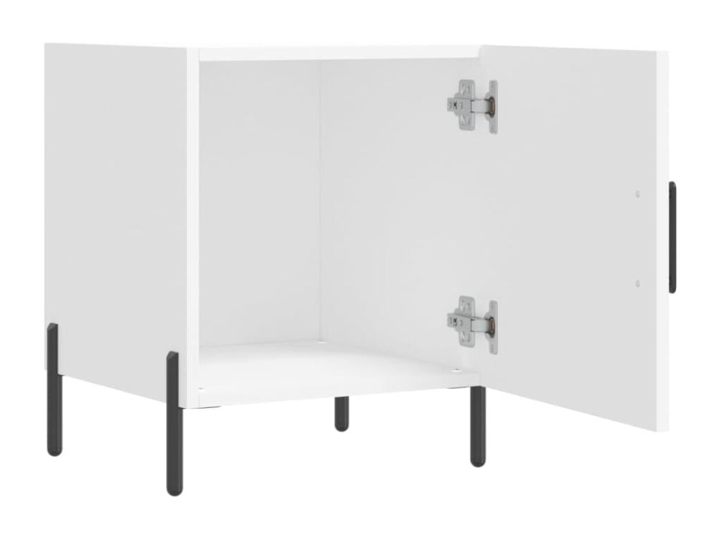 Table de chevet blanc 40x40x50 cm bois d'ingénierie ZAAX37614