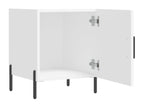 Table de chevet blanc 40x40x50 cm bois d'ingénierie ZAAX37614