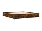 Bed frame without mattress, smoked oak, 200x200 cm, FTNP34412