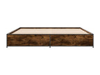 Bed frame without mattress, smoked oak, 200x200 cm, FTNP34412