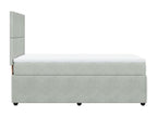 Domopure bed base and mattress, light grey, 80x200 cm, velvet, XHDP82492