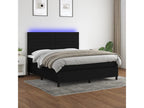 Domopure bed base and mattress with LED lighting, black, 180x200 cm, fabric, PYWV60046