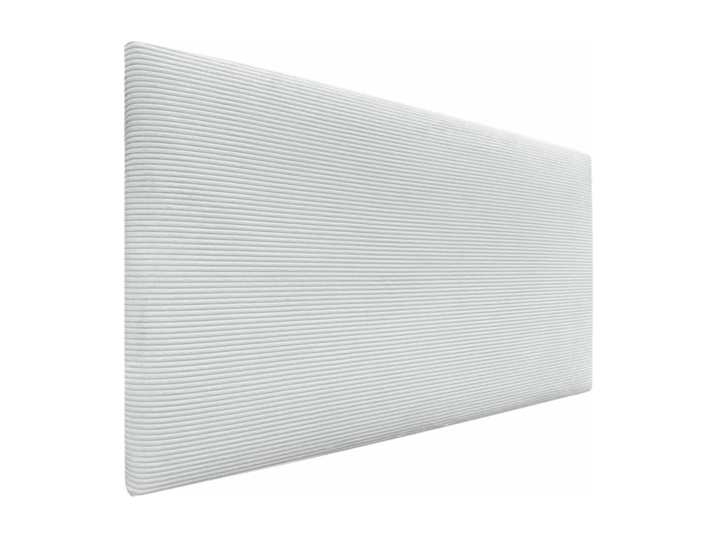Domopure Plain Corduroy Headboard 145x50cm for 120/135/140cm Beds - White VMUN23088