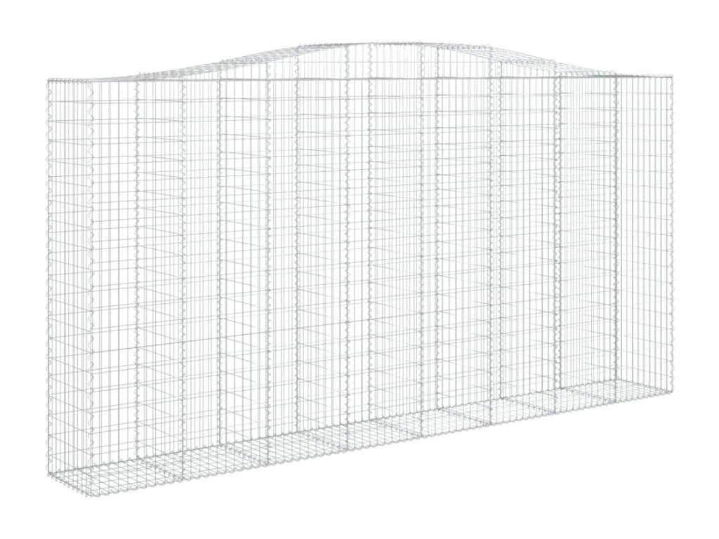 Arched gabion baskets, 3 pcs, 400x50x200-220, galvanized iron, FUCF86173