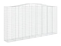 Arched gabion baskets, 3 pcs, 400x50x200-220, galvanized iron, FUCF86173