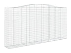 Arched gabion baskets, 3 pcs, 400x50x200-220, galvanized iron, FUCF86173