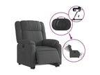 Dark grey fabric electric recliner chair WGHS08953
