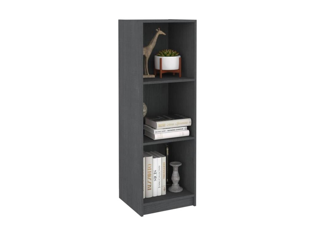 Bibliothèque-Séparateur de pièce Gris 36x33x110 Pin massif WYIR98010