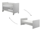Convertible baby cot and Calmo Grey wardrobe QCUW51958