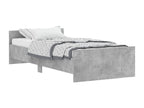 Concrete grey bed frame 90x190 engineered wood JXJJ90786