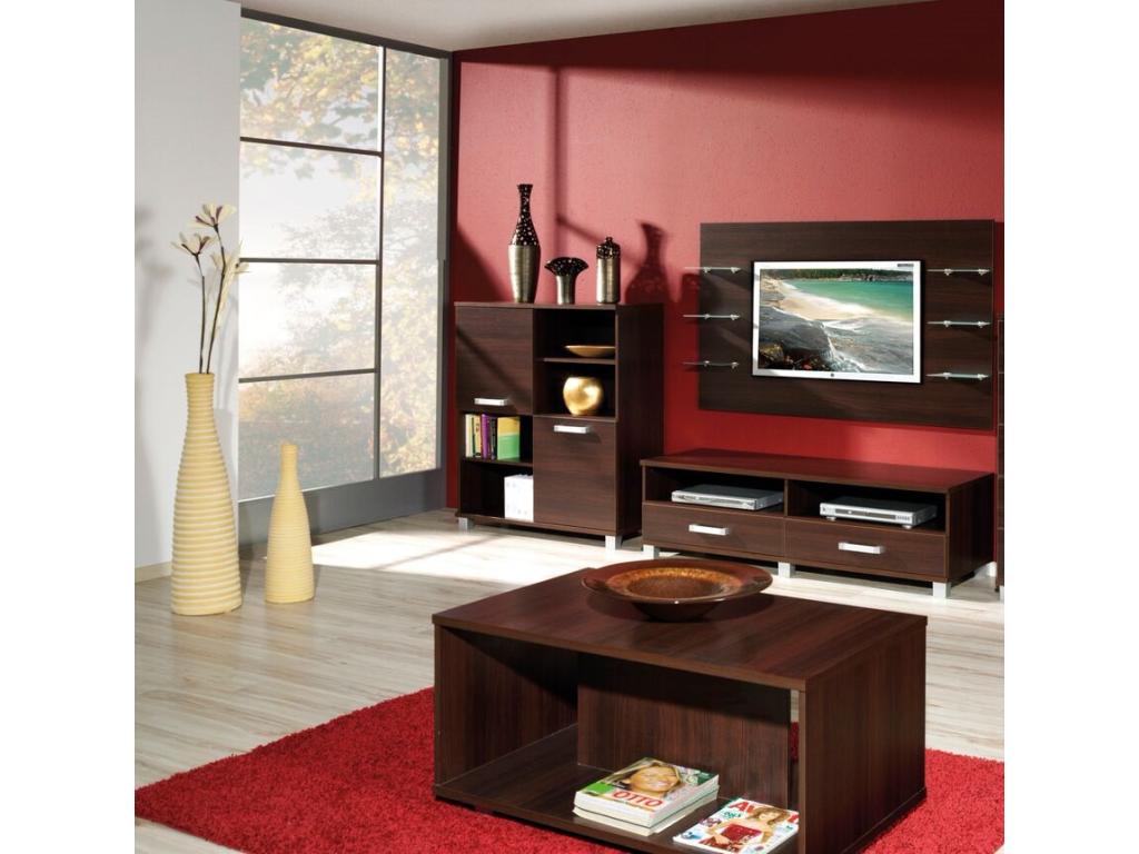 Complete DALIAN wenge living room set - WITHOUT BOOKCASE KHVQ34667