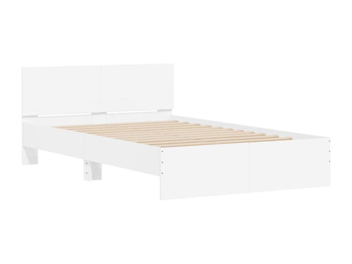 Bed frame with white headboard 120x200 cm HDXR01921