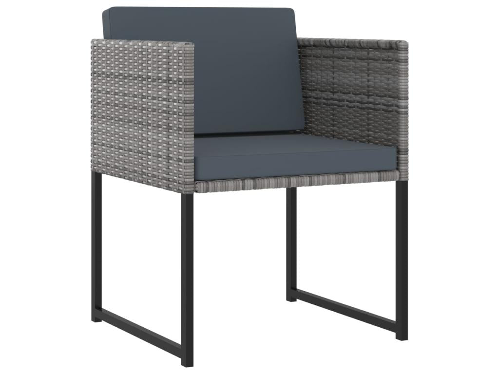 Salon de jardin 9 pcs avec coussins Résine tressée Gris 36 DMVY66543