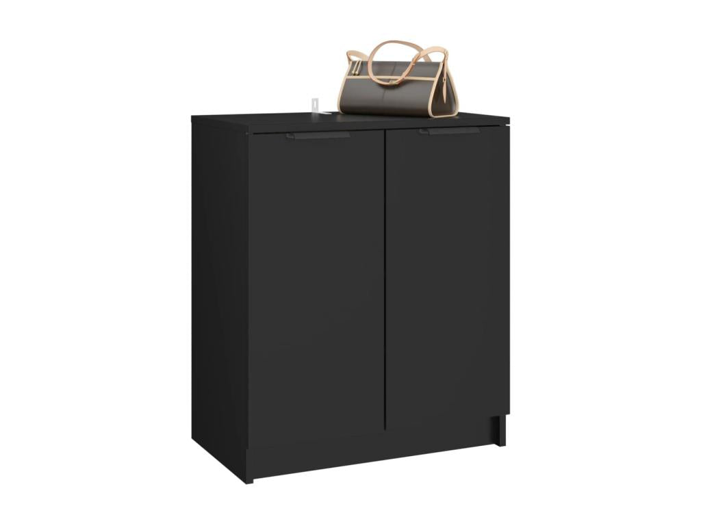 Armoire à chaussures Noir 59x35x70 bois d'ingénierie LUXL43260