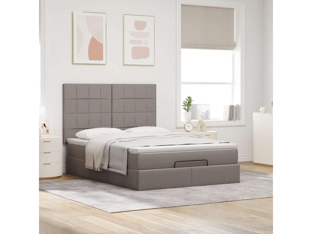 Chicyla Ottoman bed frame with mattress, 140x200 cm, fabric ATJL53007