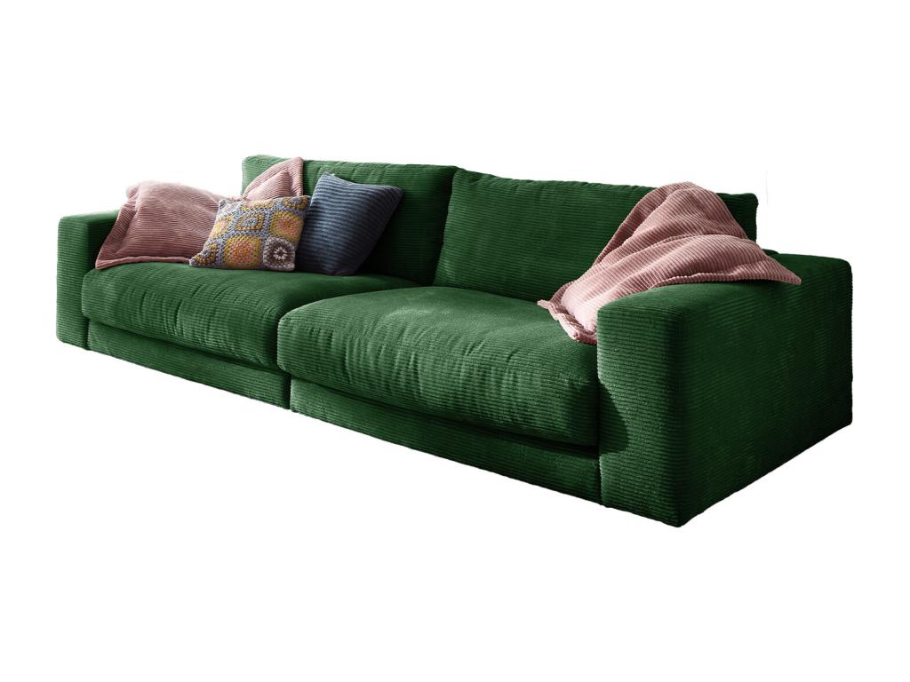 Canapé - vert émeraude velours côtelé - Domopure XJBS38941