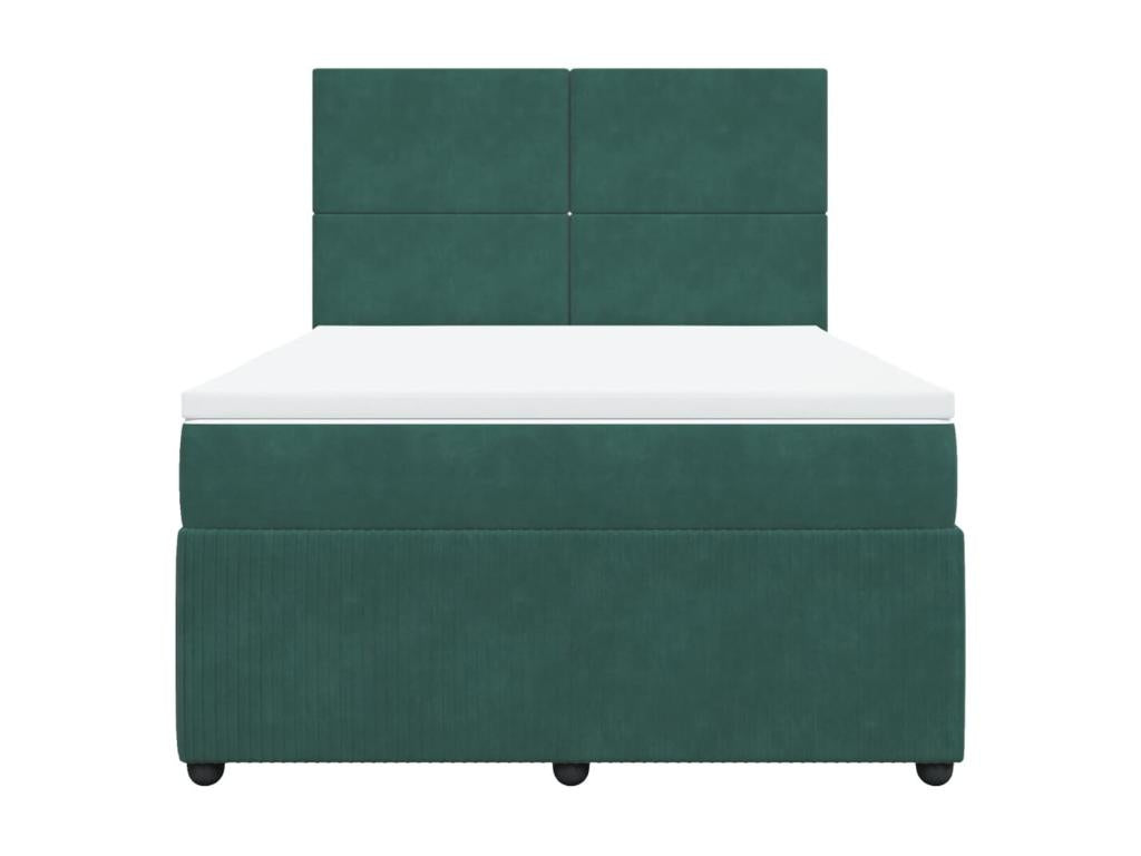 Domopure bed base and mattress, Dark Green 160x200cm Velvet RJXM41600