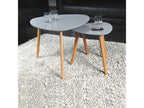 Lot de 2 tables basses gigognes Domopure / Gris CWYA62512