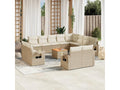 13-piece beige resin wicker garden furniture set with cushions IQAD77959