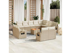 13-piece beige resin wicker garden furniture set with cushions IQAD77959