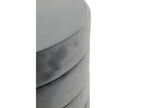 Pouf upholstered in grey velvet KXJG69393