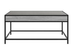 Domopure coffee table with infinity LED, grey, 90x50x41 cm, JYWX34093