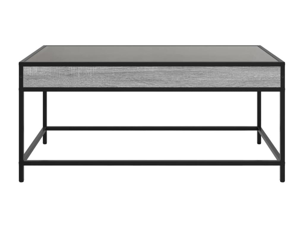 Domopure coffee table with infinity LED, grey, 90x50x41 cm, JYWX34093