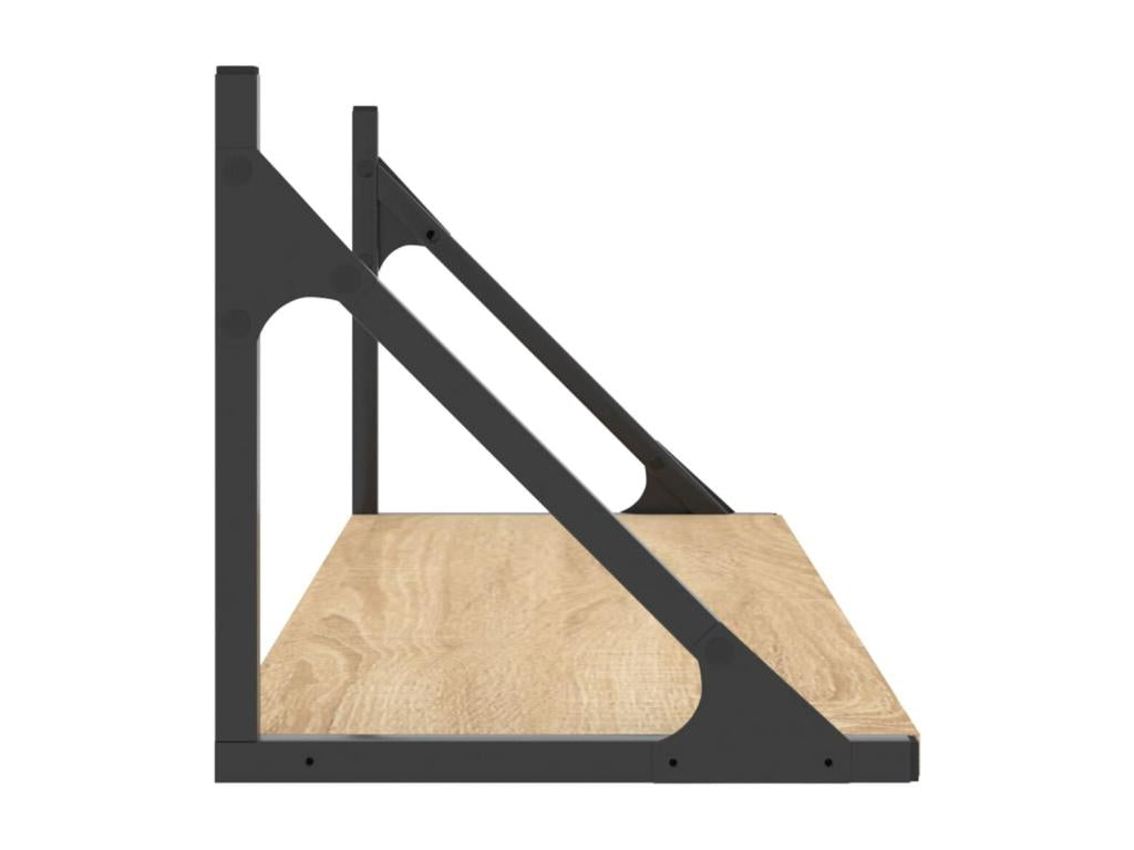 Domopure 2-piece oak wall shelves, 80x25x25.5 cm, MRAG70900