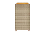Domopure Premium - Garden side table with beige wooden top 100x40x75 cm COGF56052