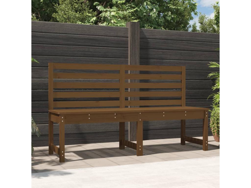 Banc de jardin marron miel 157.5 cm bois de pin massif TKSS96912