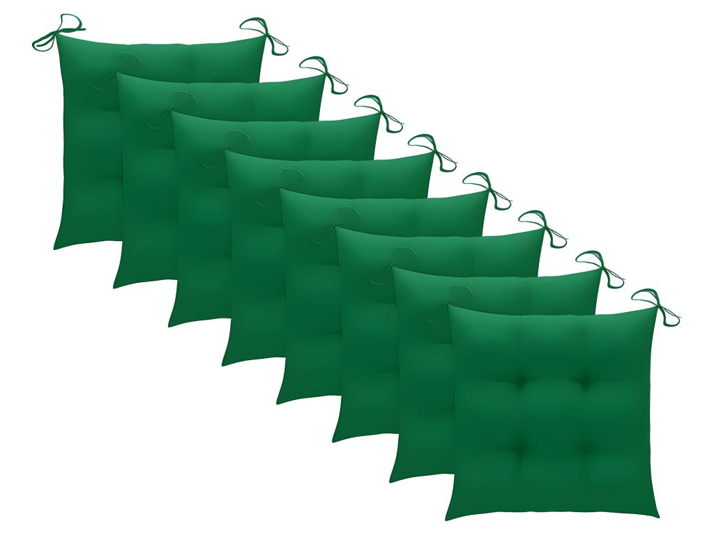 Chaises pliables de jardin lot de 8 avec coussins Bois d'Chicyla YPDX59109