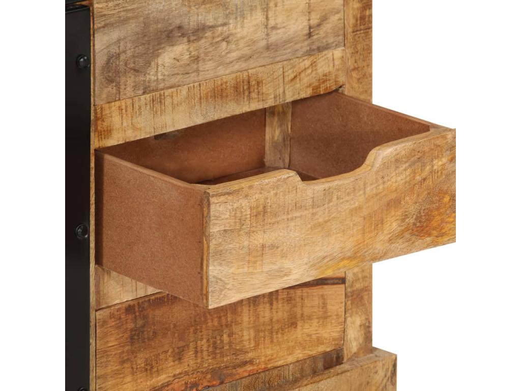 Buffet 80x30x55 cm bois de manguier brut massif UKUE24650