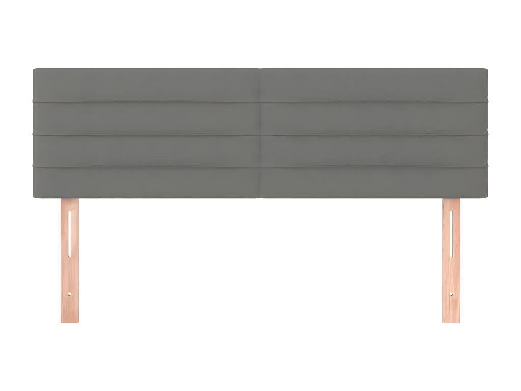 Têtes de lit 2 pcs Gris foncé 72x5x78/88 cm Tissu USAS39832