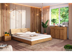 VENTO - Low bed with headboard in natural oiled wild oak wood 180x200 ZGYB72268