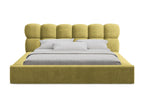 Upholstered bed with storage 180x240 - Chenille - lime green - Domopure GDGO58867