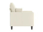 Cream Armchair 60 cm Velvet EBCJ31779