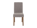 Chaise de salle à manger Domopure Chenille lot de 2 gris clair pieds couleur naturelle SGJT66475