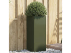 Olive green planter 32x27.5x75 cm cold rolled steel FLSE03599