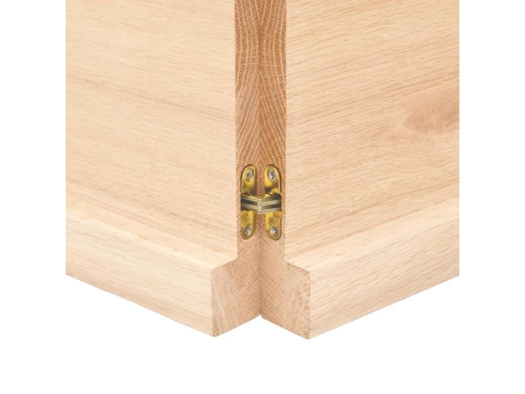 Wall shelf 180x50x2-4 cm untreated solid oak wood LTPV46127