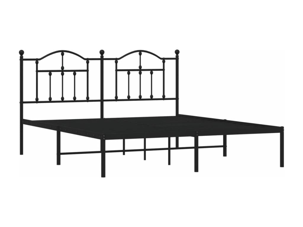 Metal bed frame with black headboard 160x200 YLLA96280