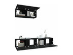 3-Piece TV Stand Set, Black Engineered Wood BPPR72606