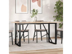 Table à manger cadre en O 140x80x75 cm bois de pin massif fonte VYJU71506