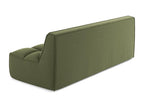 Domopure OLEC43558 3-seater modular velvet sofa - olive