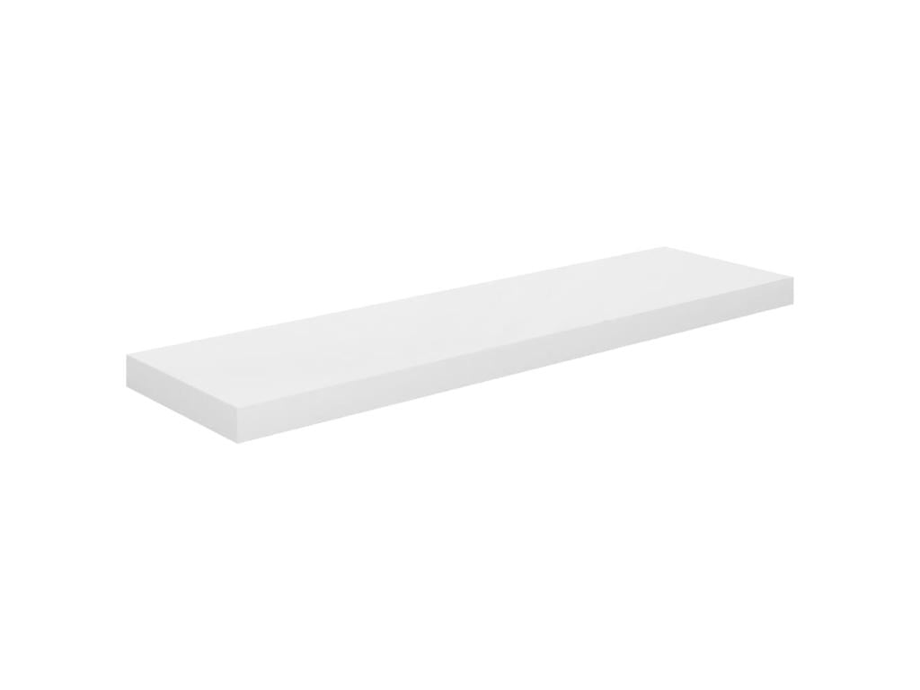 Floating wall shelf, glossy white, 90x23.5x3.8 cm, MDF, BIBG55001