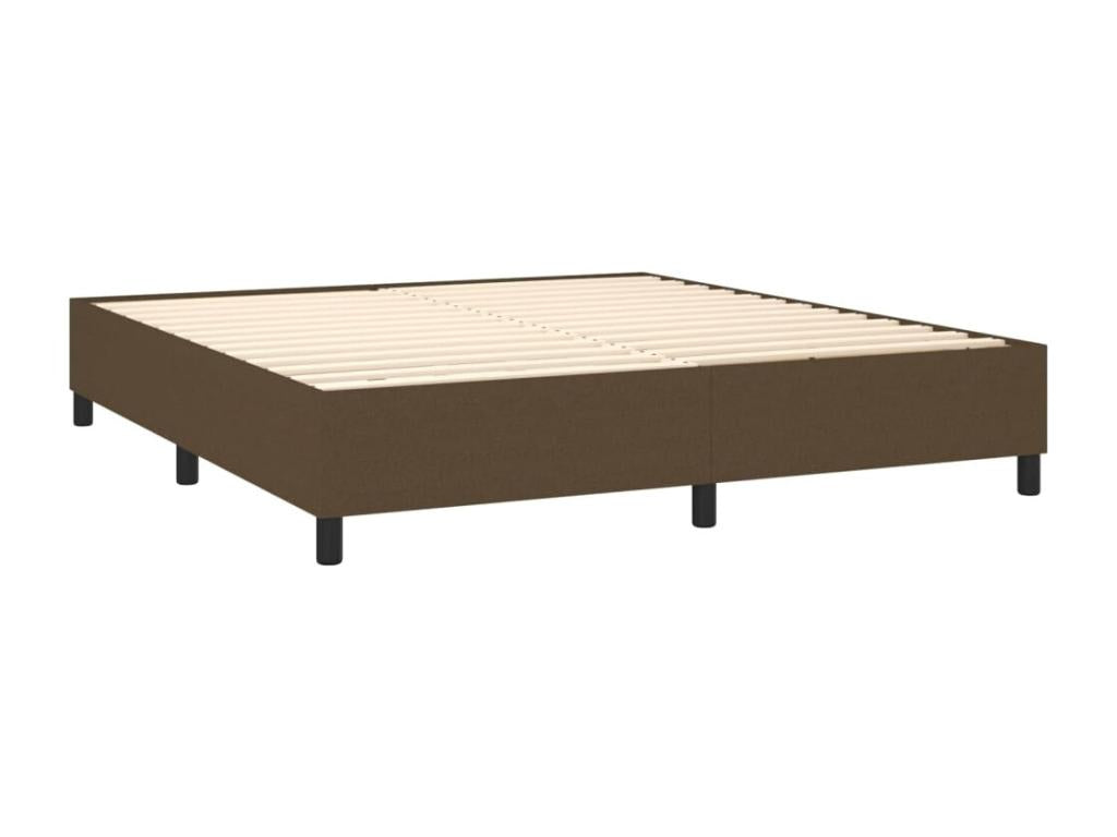 Domopure bed base with mattress and LED, dark brown, 160x200 cm, RCJG56580