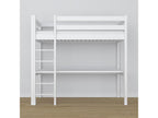 Wooden loft bed - with desk N05 White 100x190 MAPM53559