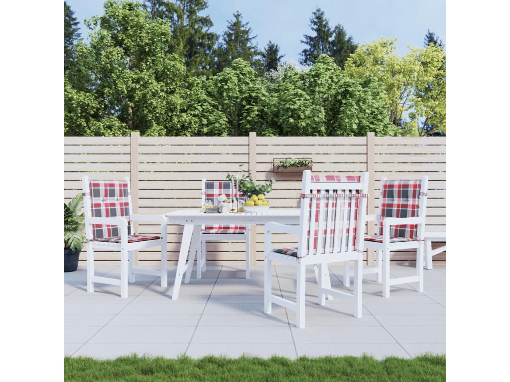Coussins de chaise de jardin à dossier bas lot de 4 WJVM87024