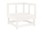 4-piece garden furniture set, white, solid pine wood DTWQ92962